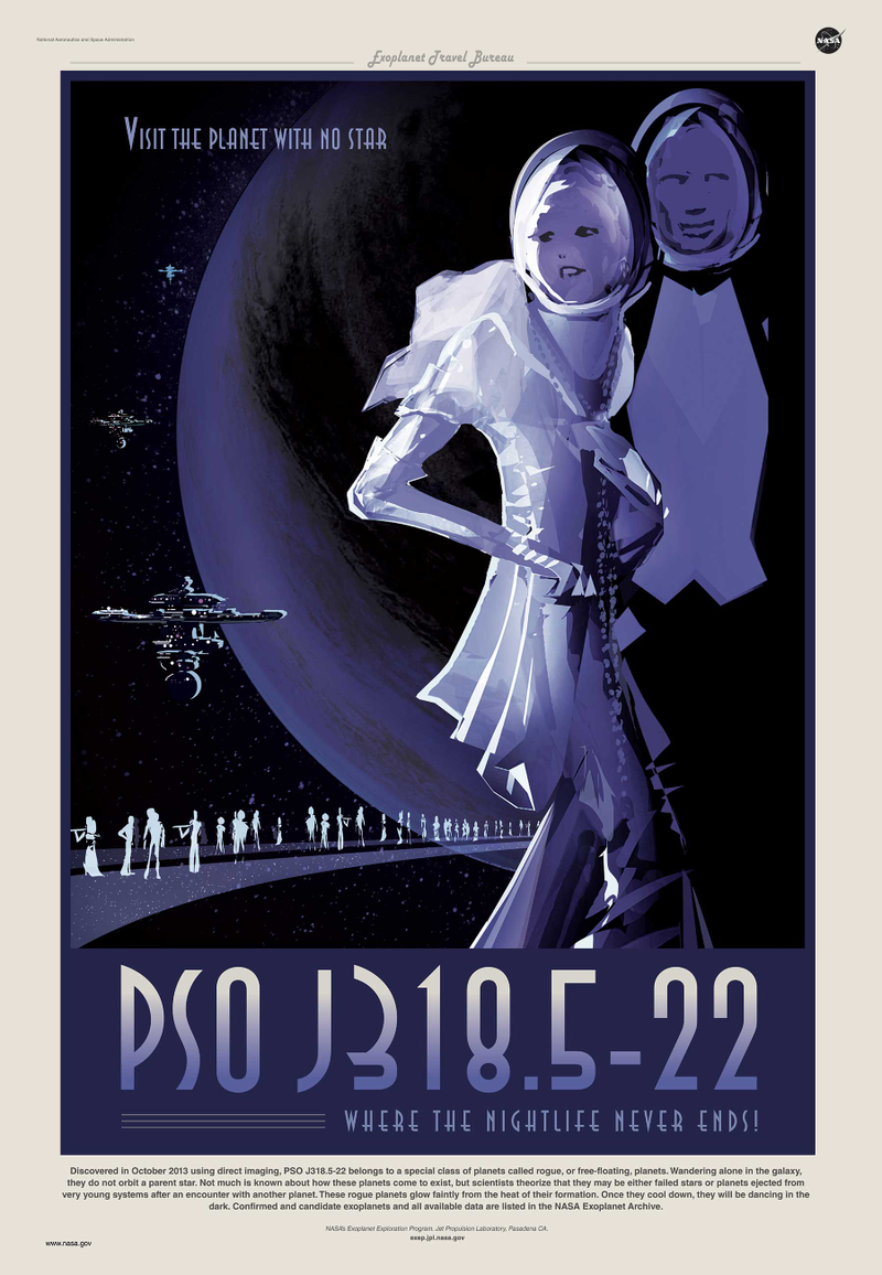 Illustration for article titled NASA's New Retro Travel Posters Make Us Want to Go Visit an Exoplanet